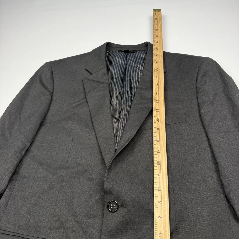 Banana Republic Suit Jacket Mens 38S Gray Standard Fit Marzotto Super 120s